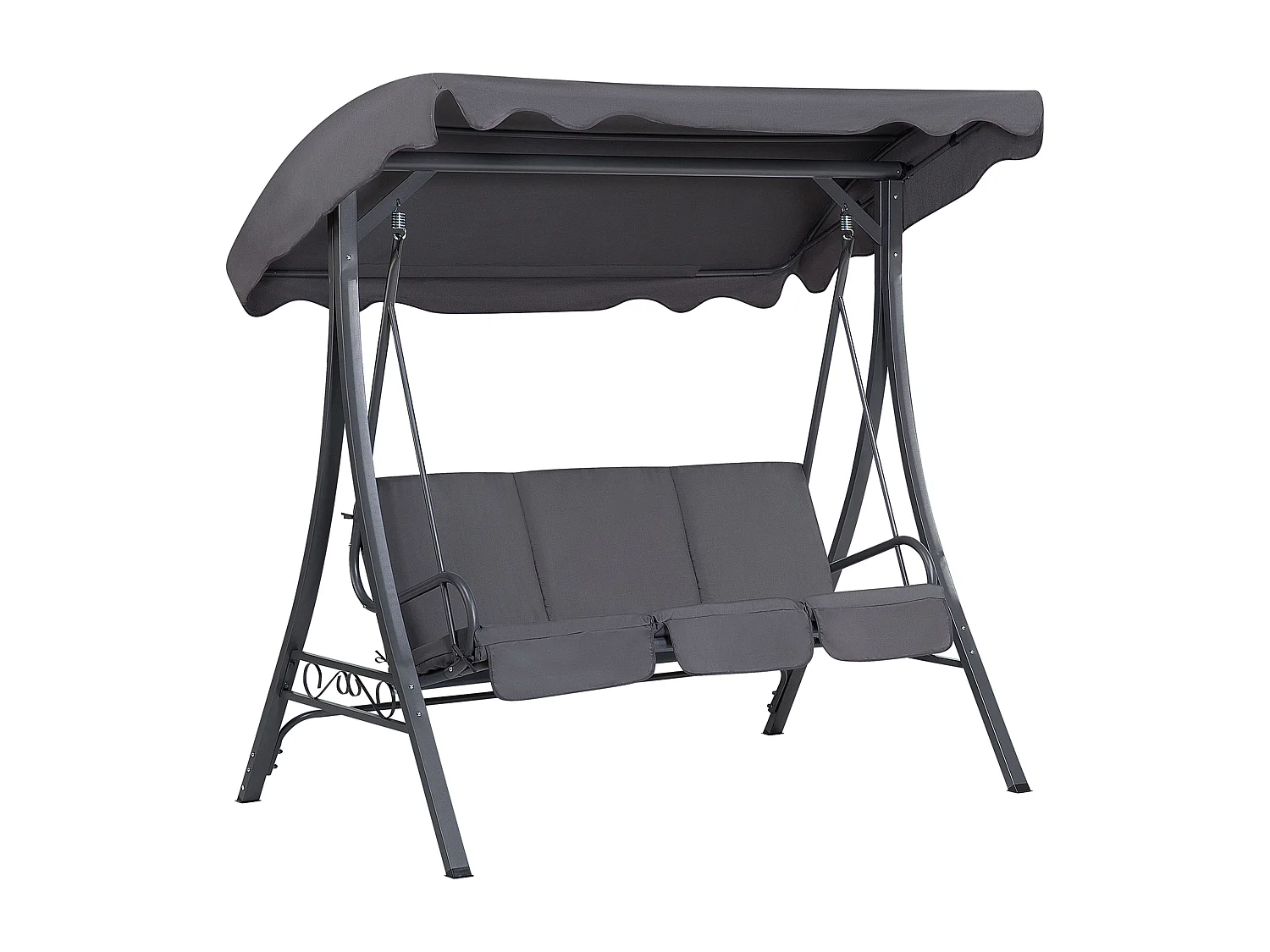 Balancelle de jardin GARBO Métal Gris foncé