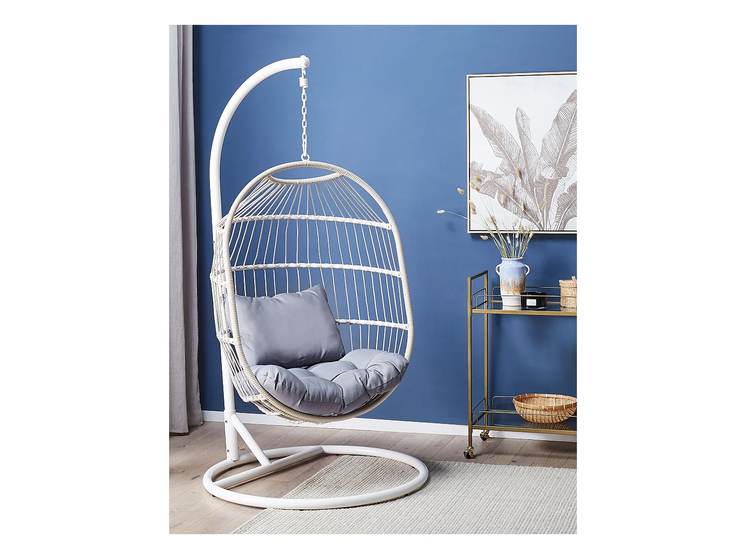 Fauteuil suspendu avec support ALBA Blanc