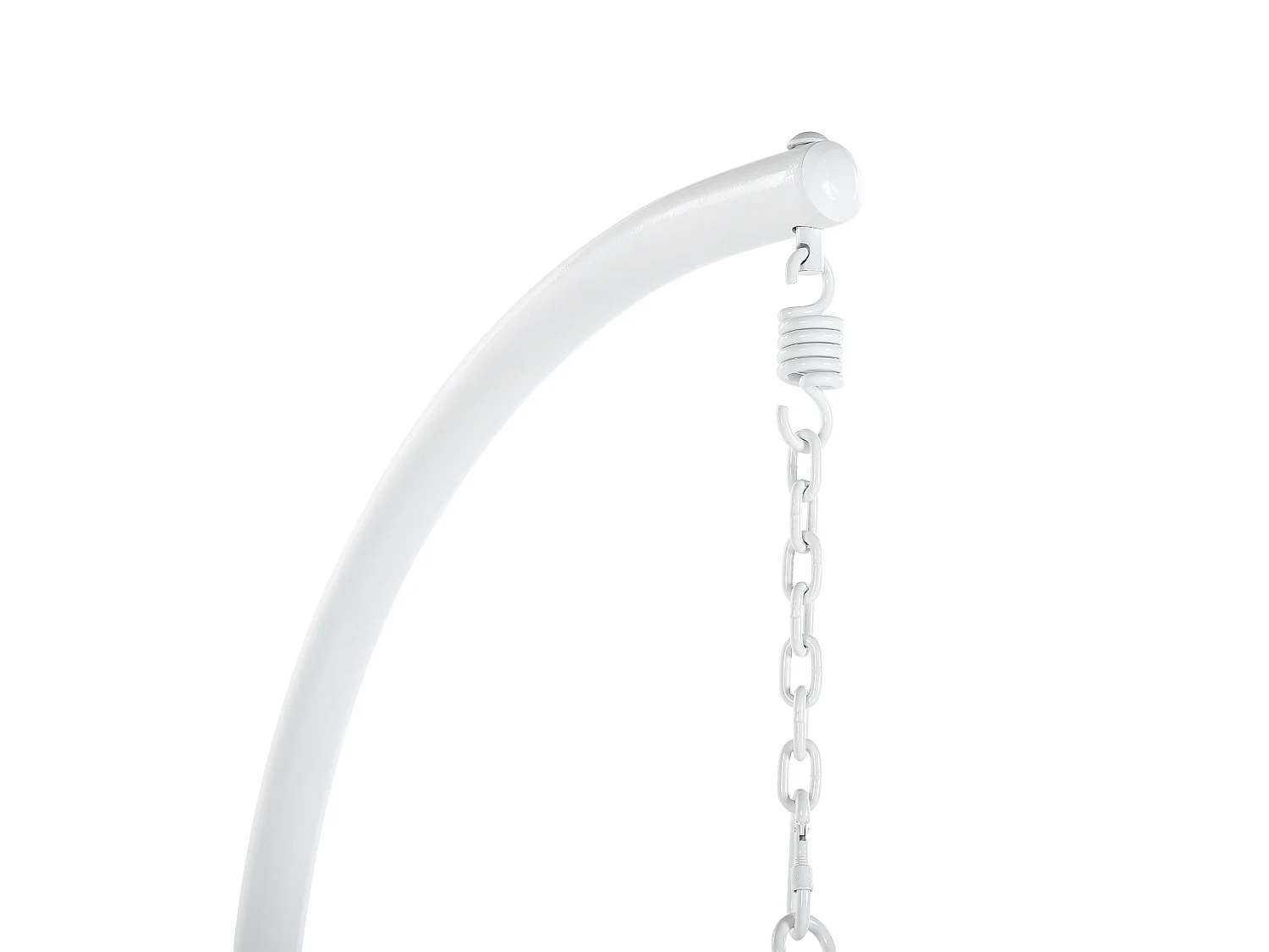 Hängesessel mit Gestell ALBA Polyrattan Weiss