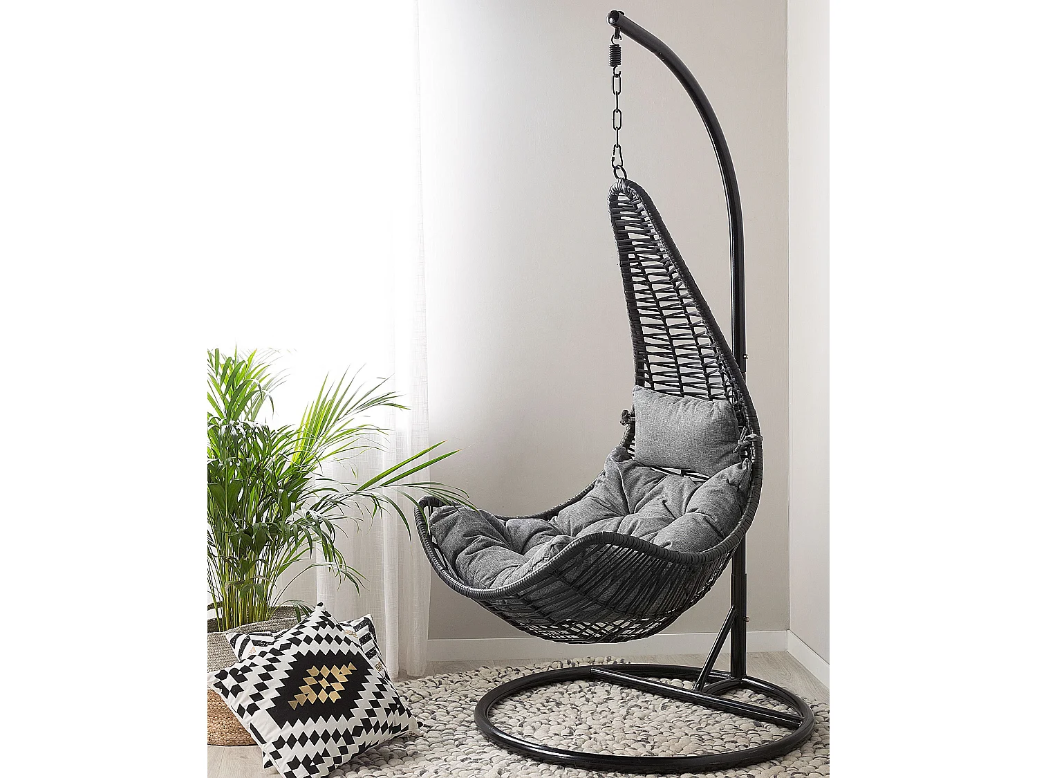 Fauteuil suspendu avec support ATRI Noir