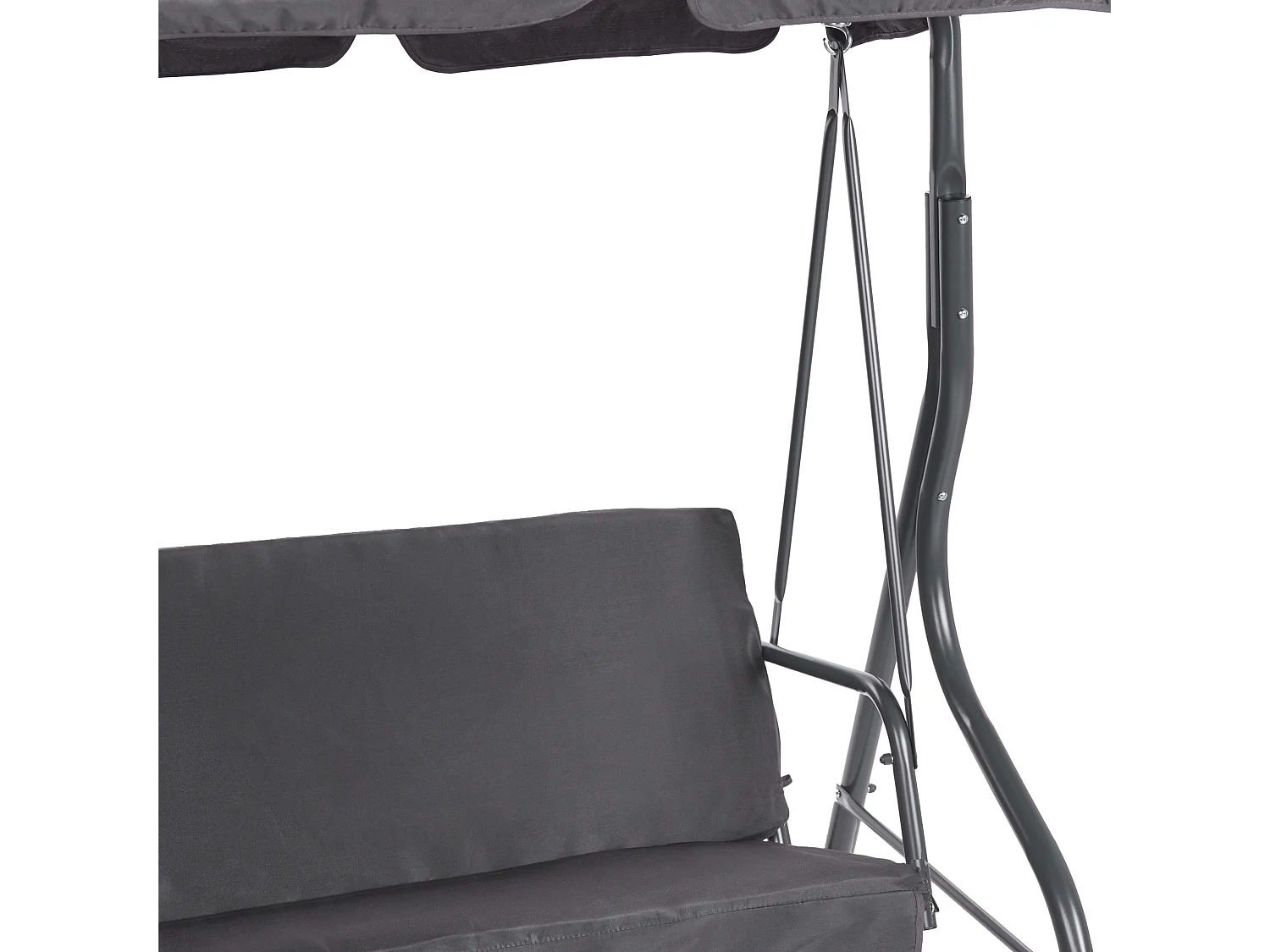 Patio Swing CHAPLIN Metal Dark Grey
