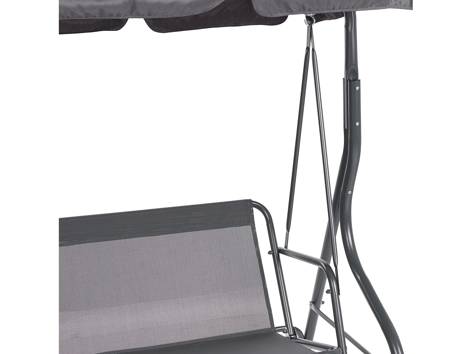 Patio Swing CHAPLIN Metal Dark Grey