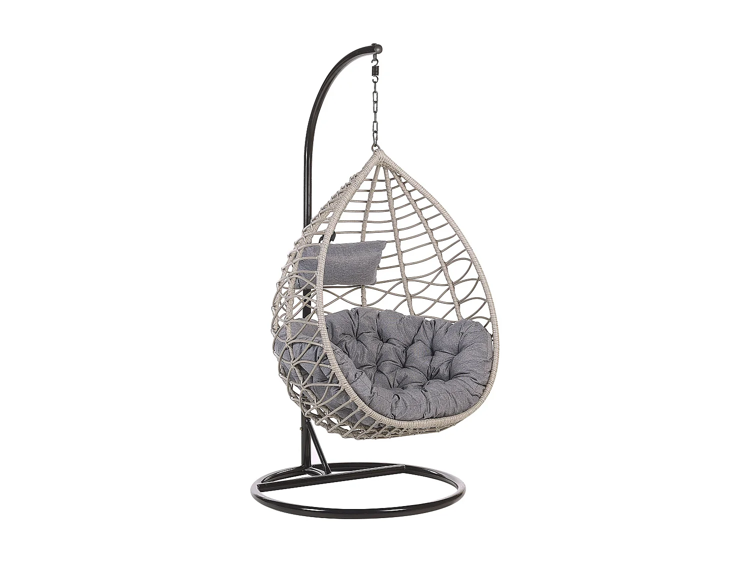 Fauteuil suspendu avec support ARSITA Polyrotin Gris