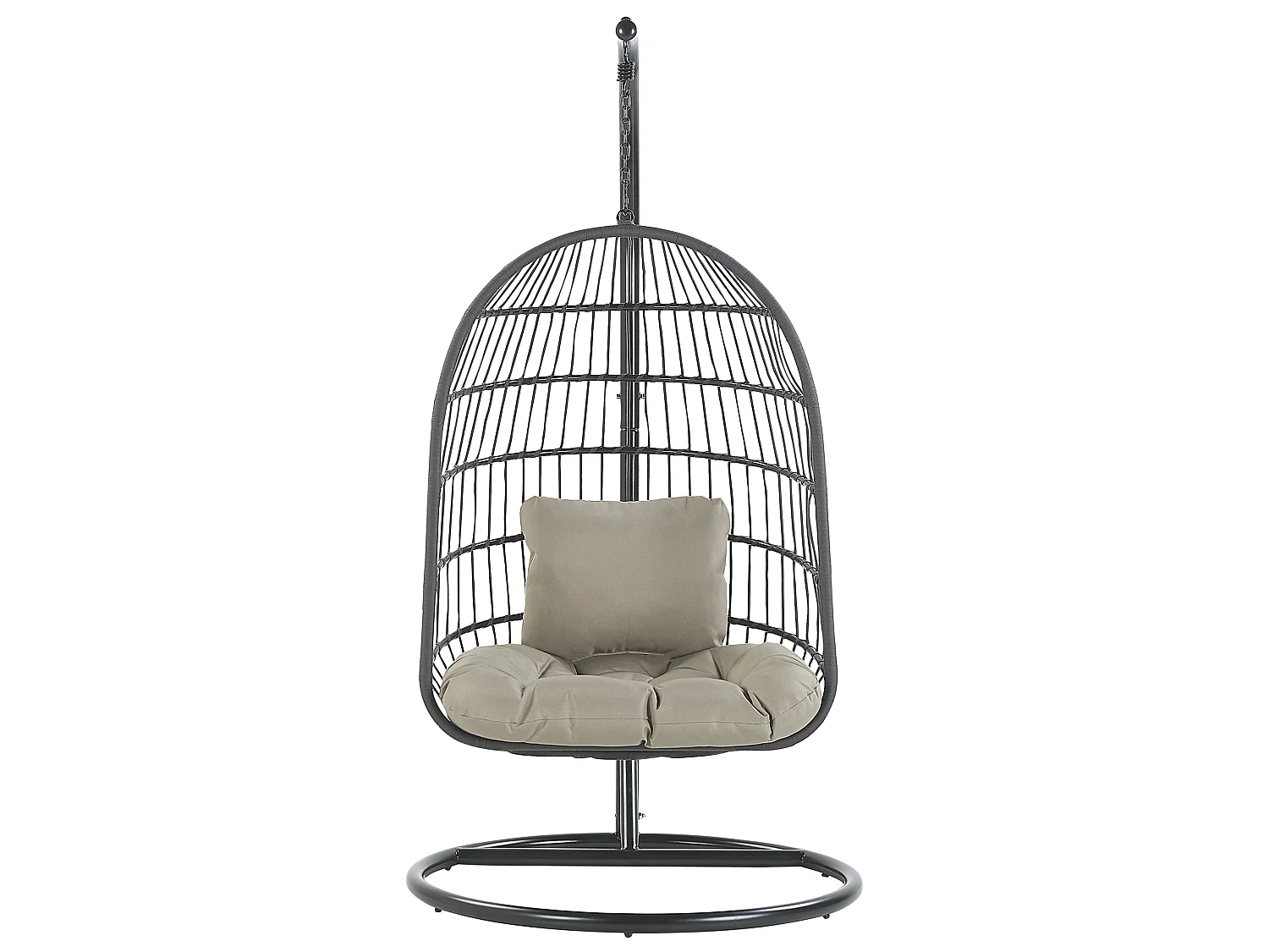 Hanging Chair with Stand ALLERA Metal Black