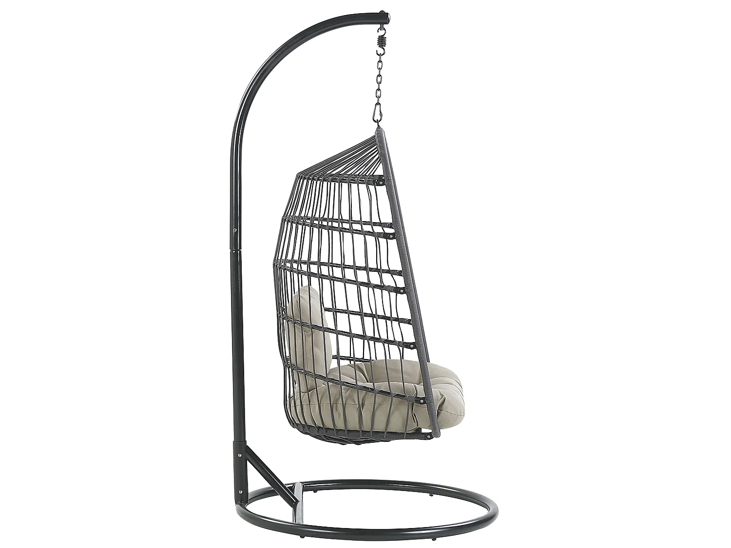 Hanging Chair with Stand ALLERA Metal Black