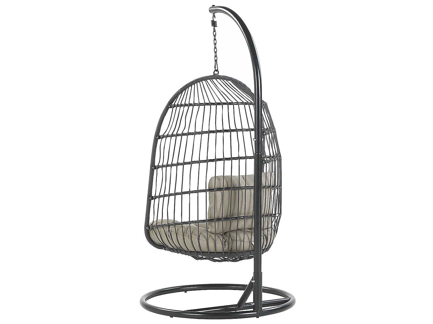 Hanging Chair with Stand ALLERA Metal Black