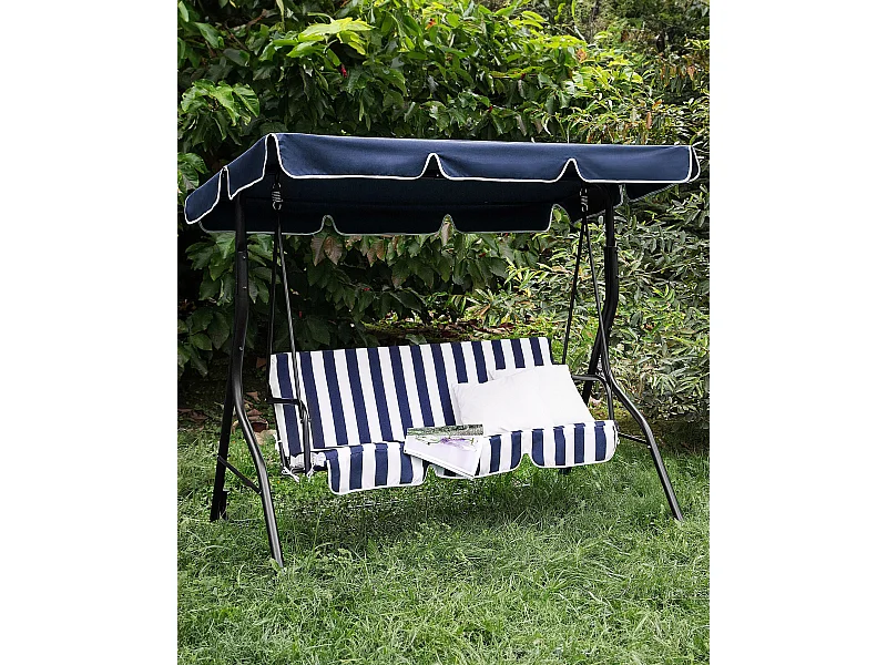 Balancelle de jardin CHAPLIN Métal Bleu foncé