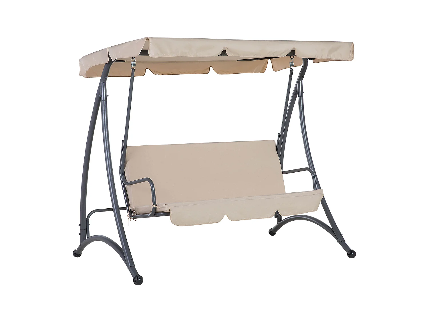 Balancelle de jardin TEMPLE Métal Beige sable