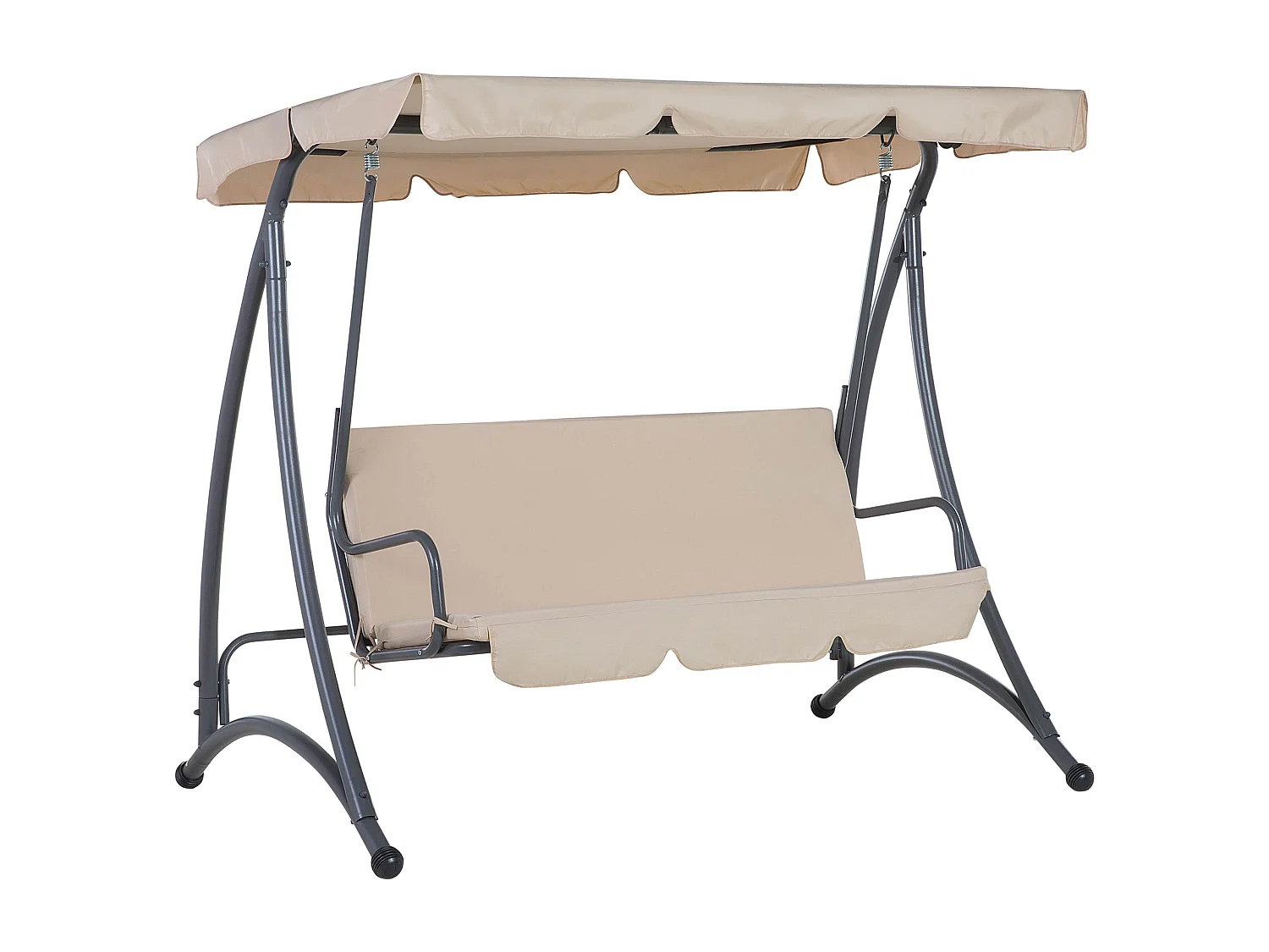 Balancelle de jardin TEMPLE Métal Beige sable