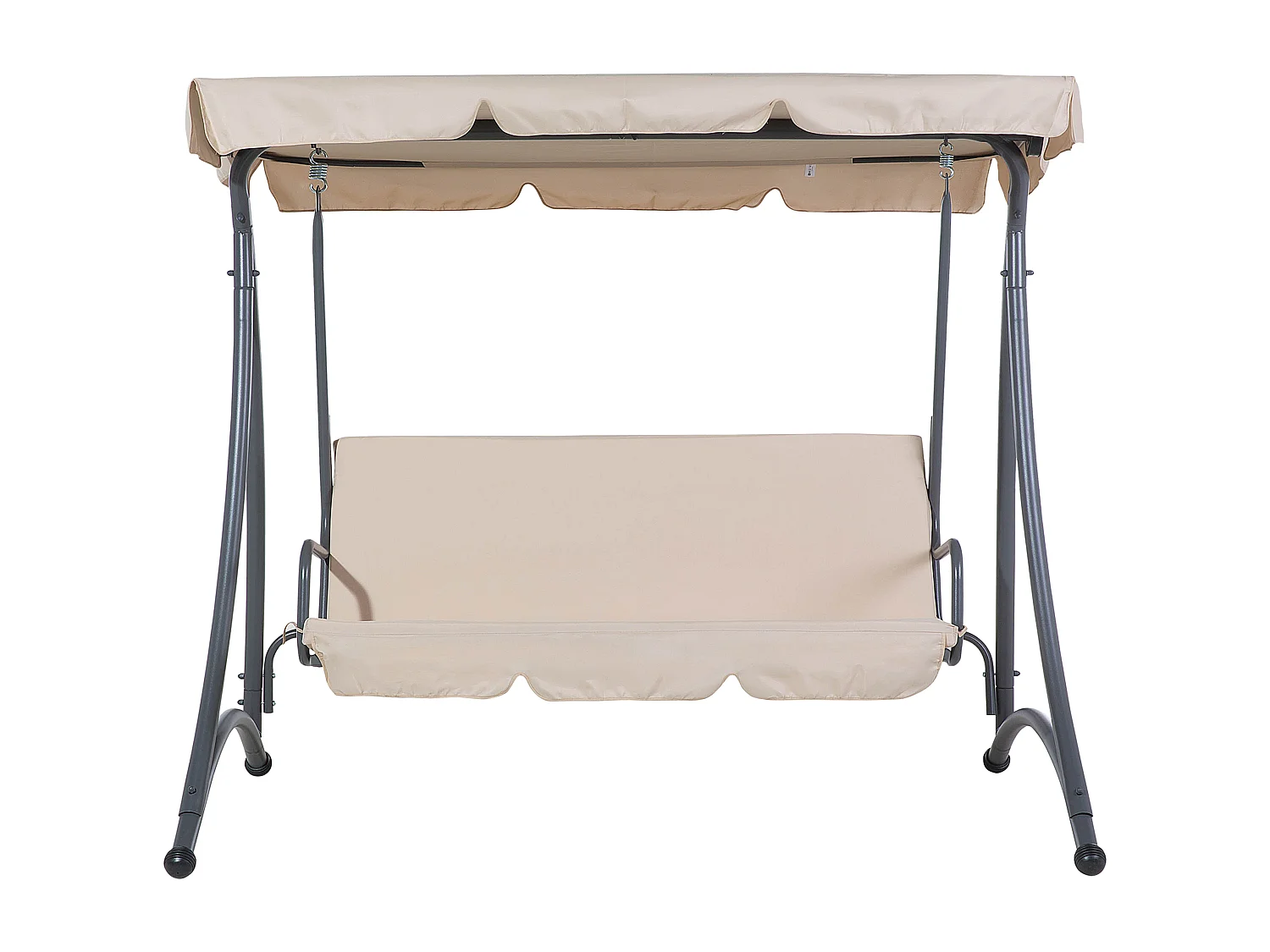 Balancelle de jardin TEMPLE Métal Beige sable