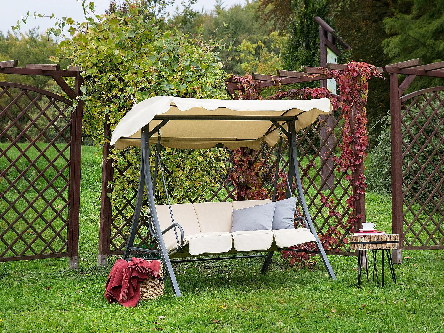 Balancelle de jardin GARBO Métal Beige