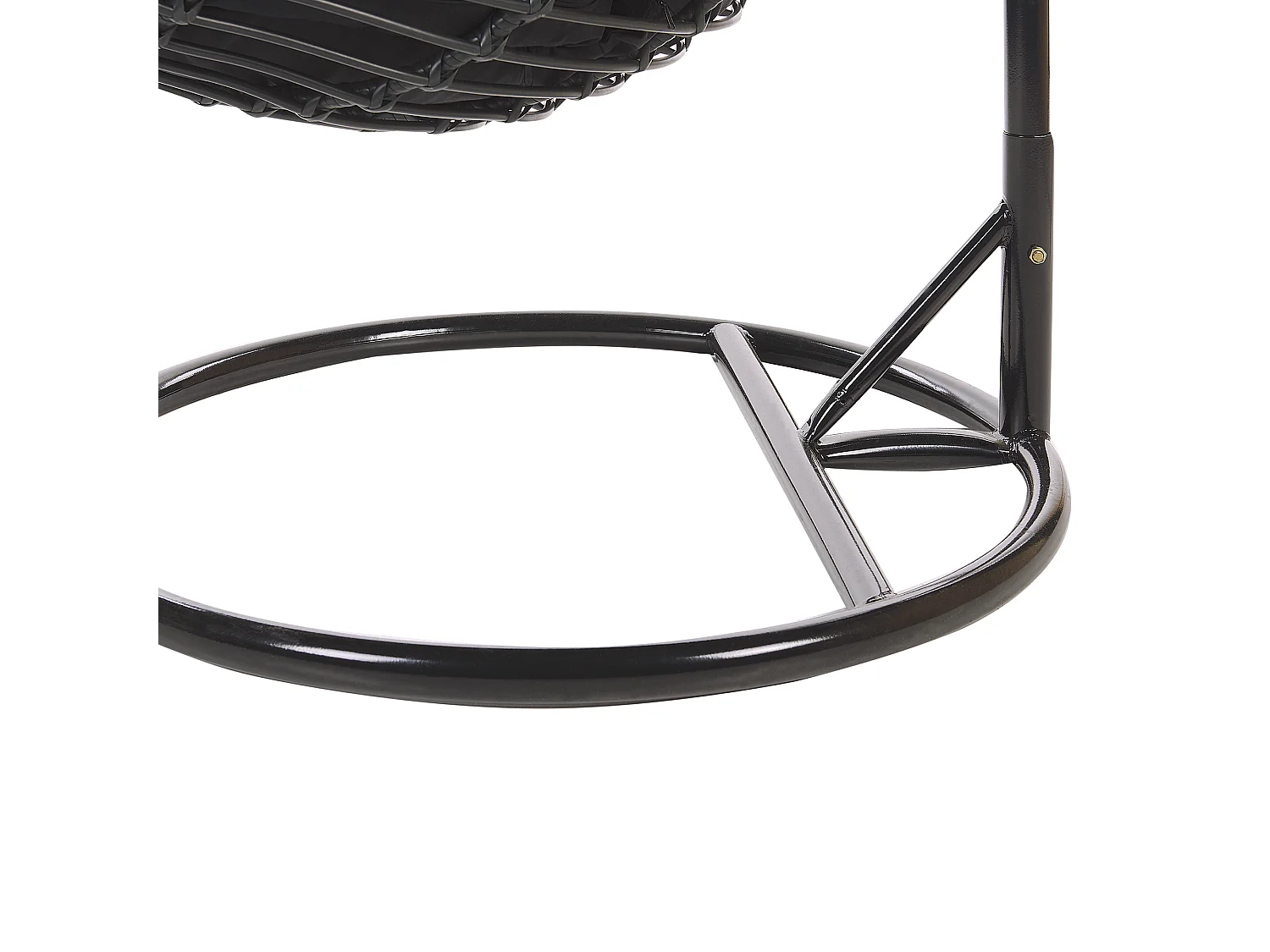 Fotel wiszący ze stojakiem ASPIO Technorattan Czarny