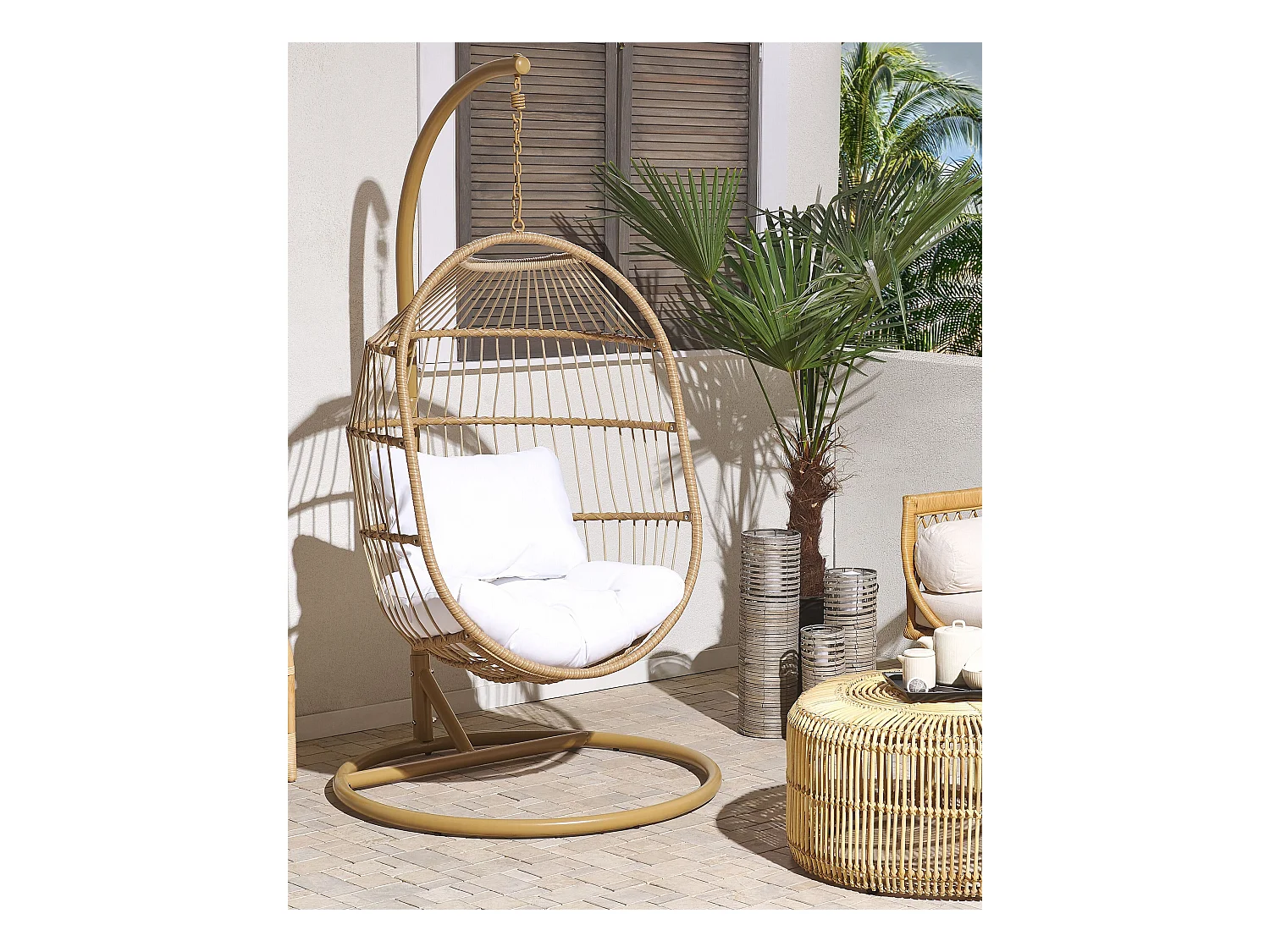 Fauteuil suspendu avec support ALBA Naturel