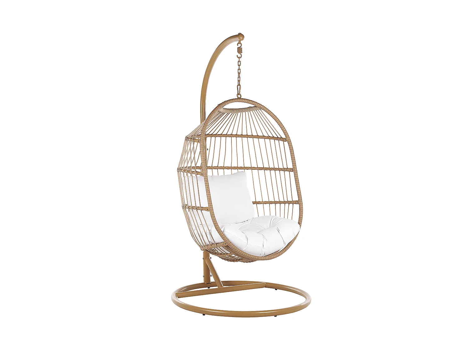 Fauteuil suspendu avec support ALBA Polyrotin Naturel