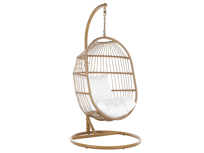 Poltrona sospesa con supporto da pavimento ALBA Naturale