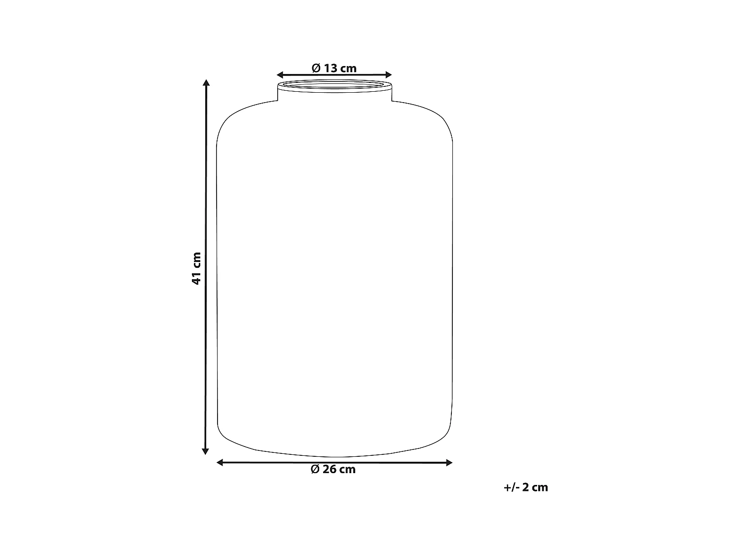 Decovaas MIRCHI Glas 41 cm Oranje