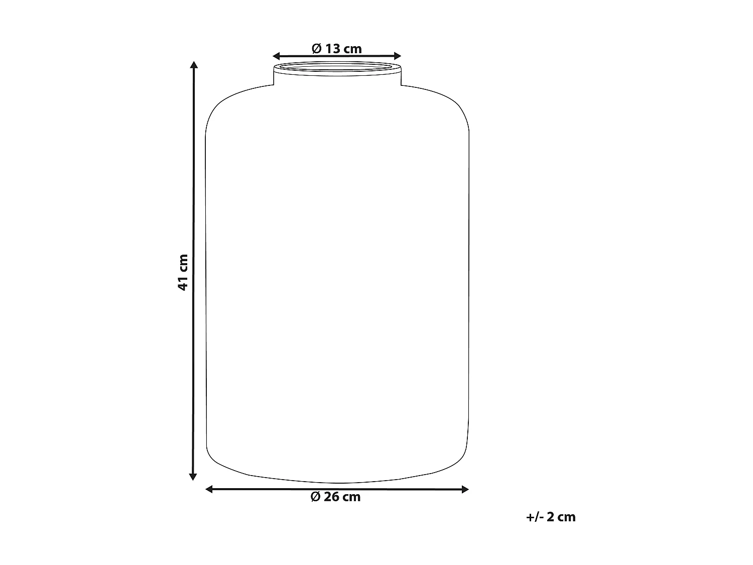 Vase décoratif MIRCHI Verre 41 cm Orange