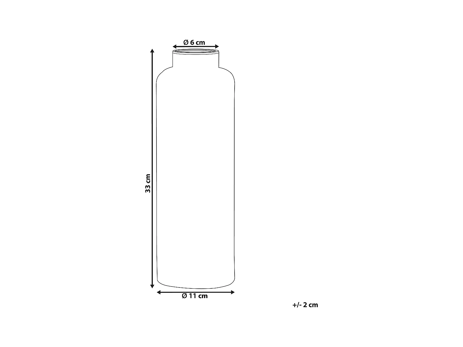 Hohe Dekovase aus gefärbtem Glas 33 cm grün Dekogefäß Makhani