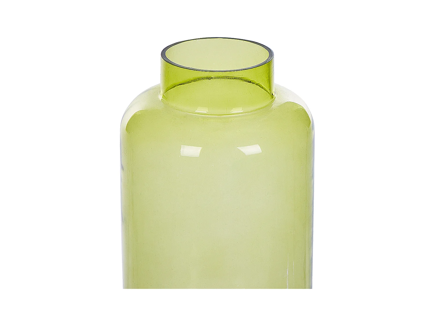 Hohe Dekovase aus gefärbtem Glas 33 cm grün Dekogefäß Makhani