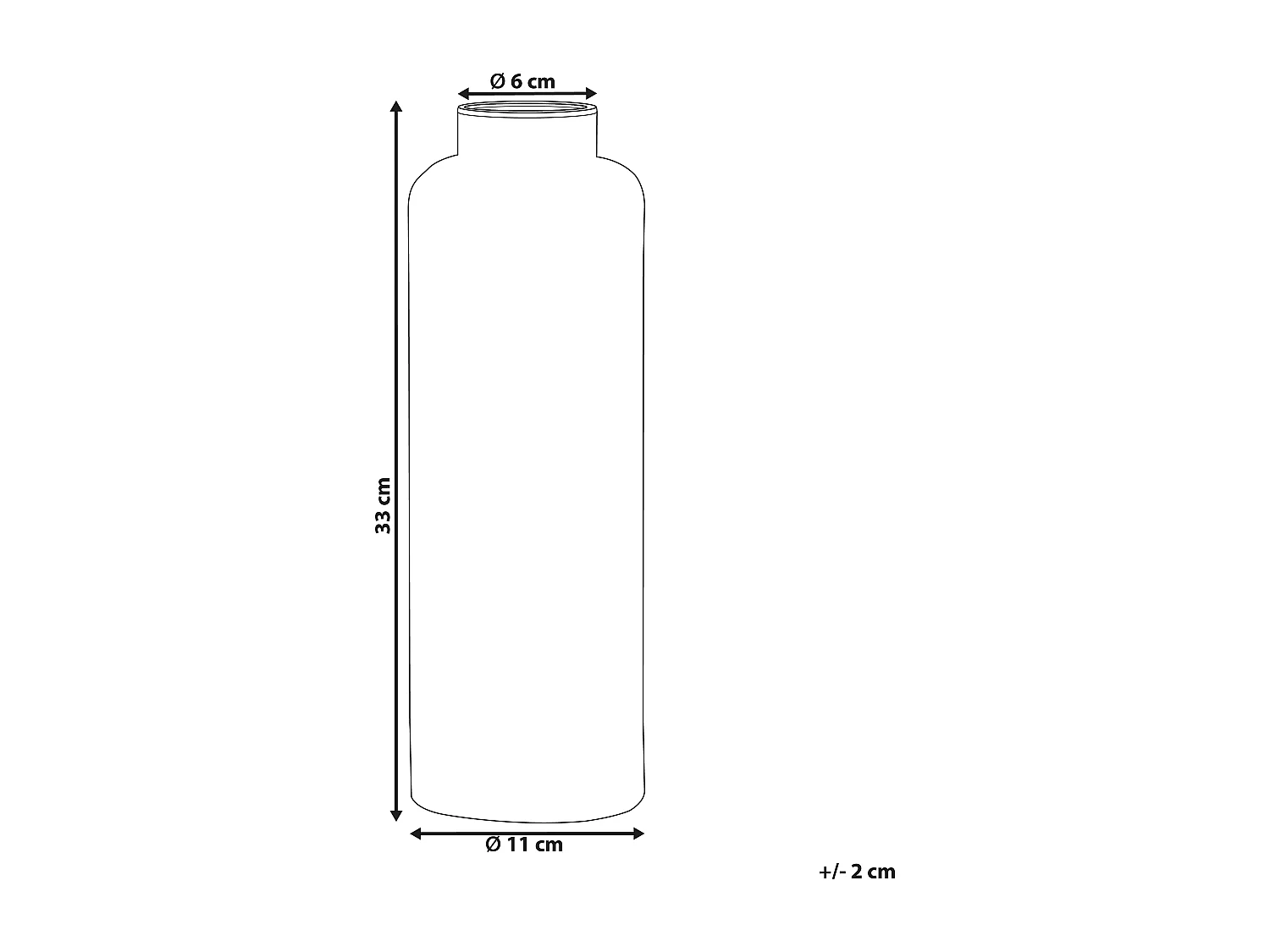 Vase décoratif MAKHANI Verre 33 cm Vert citron