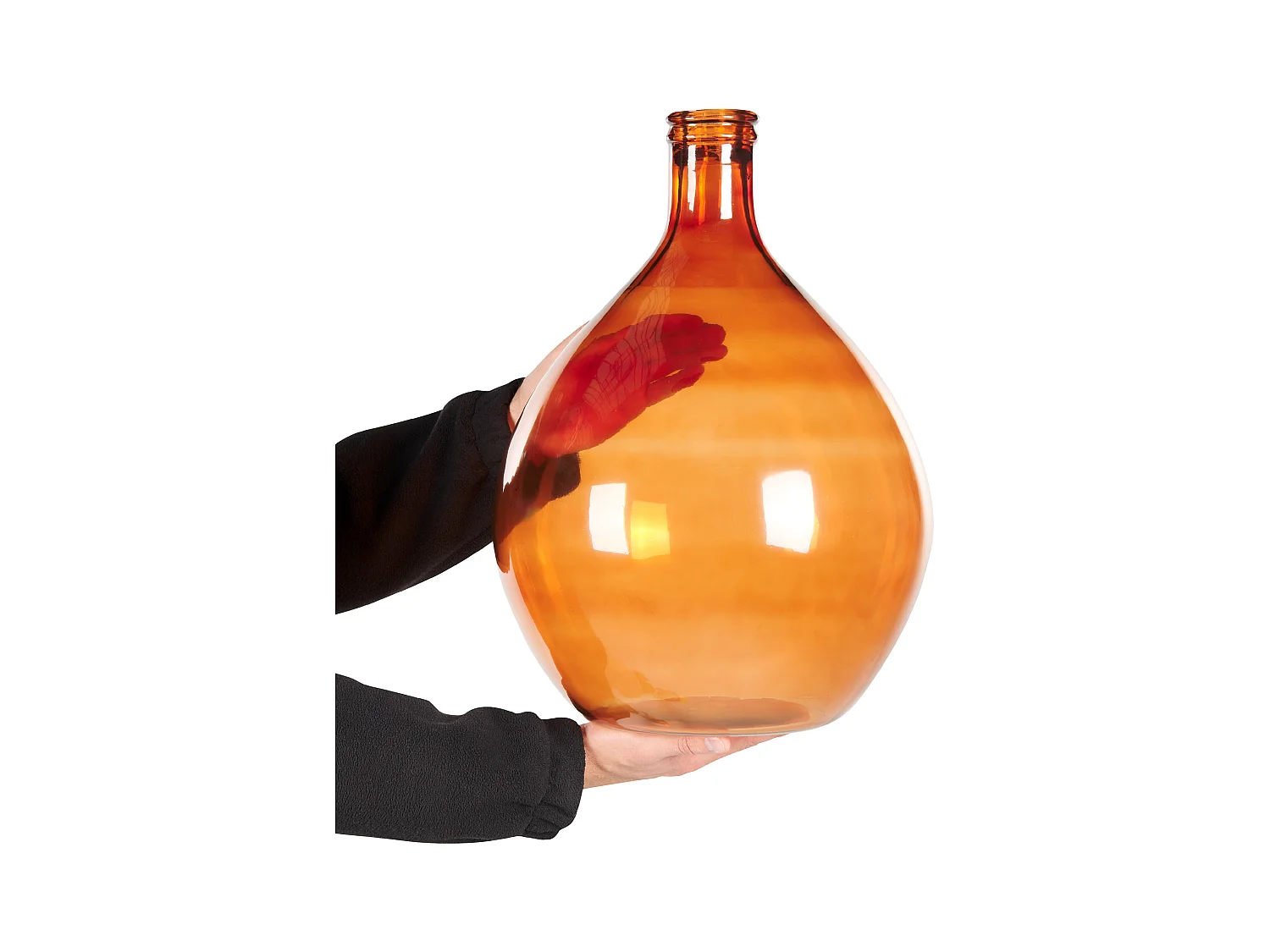 Decovaas CHATNI Glas 48 cm Goudbruin