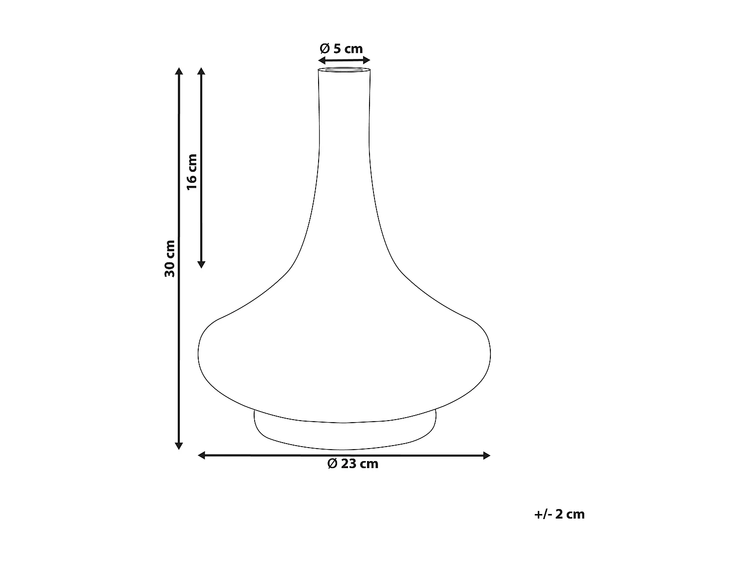 Gefärbte Dekovase Glas Tischdekoration 30 cm gelb Paneer