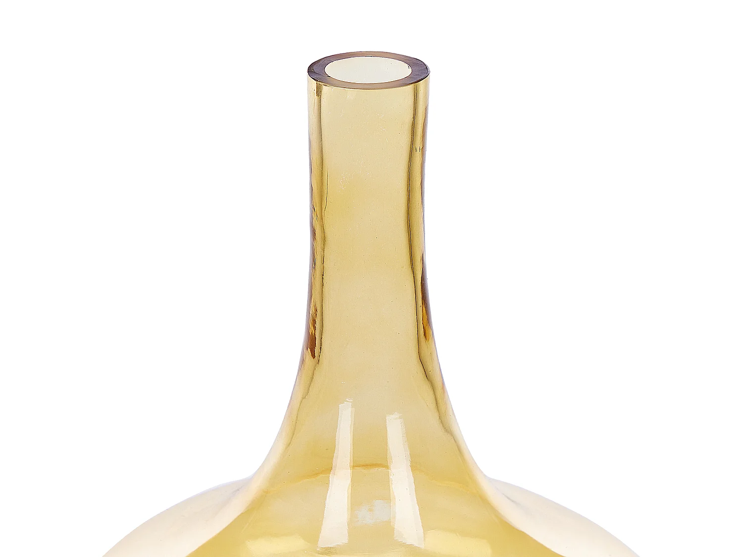 Gefärbte Dekovase Glas Tischdekoration 30 cm gelb Paneer