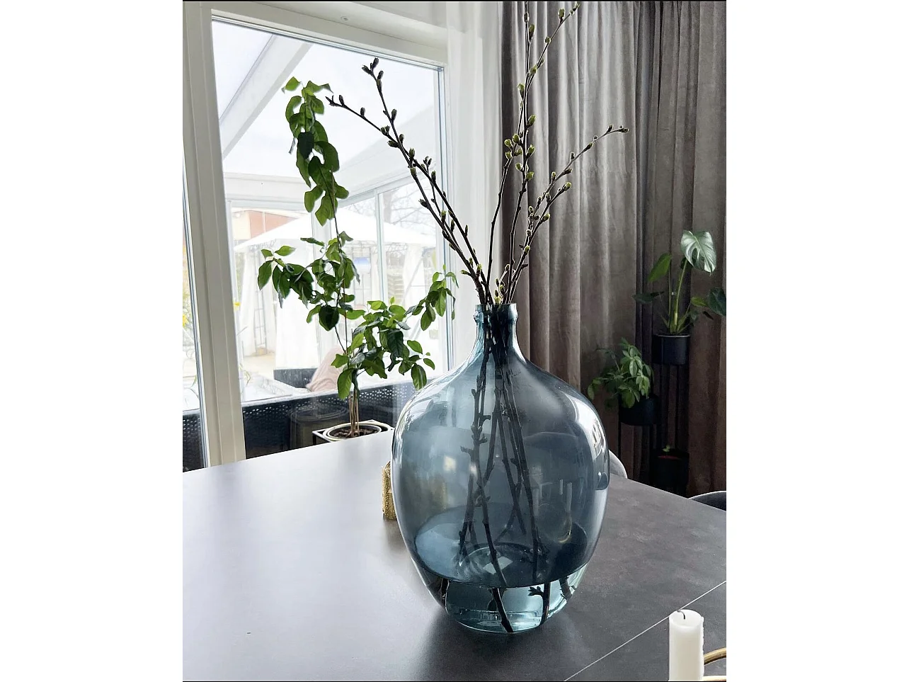 Vaso da fiori ROTI Vetro 39 cm Blu
