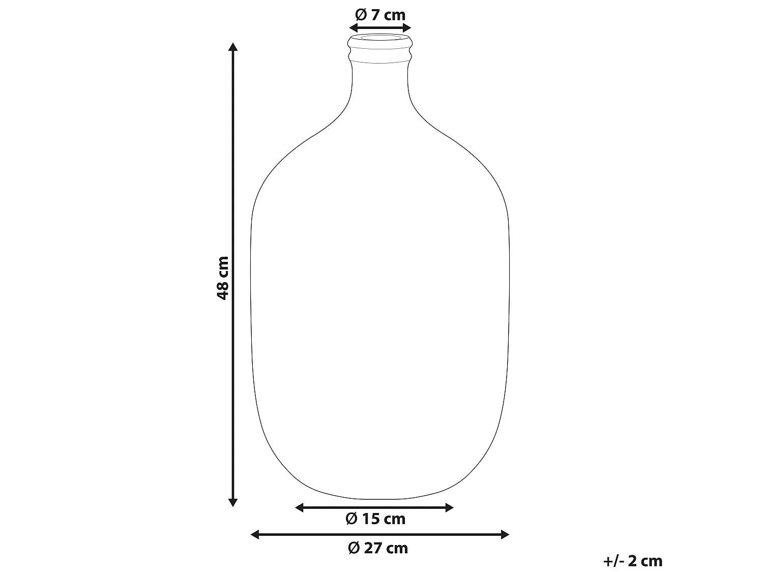 Jarro decorativo SAMOSA Vidro 48 cm Turquesa