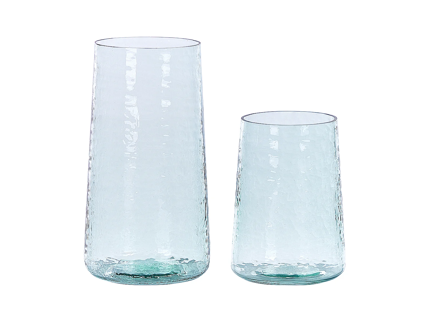 Dekovase 2er Set aus transparentem Glas 17 / 25 cm Kulche