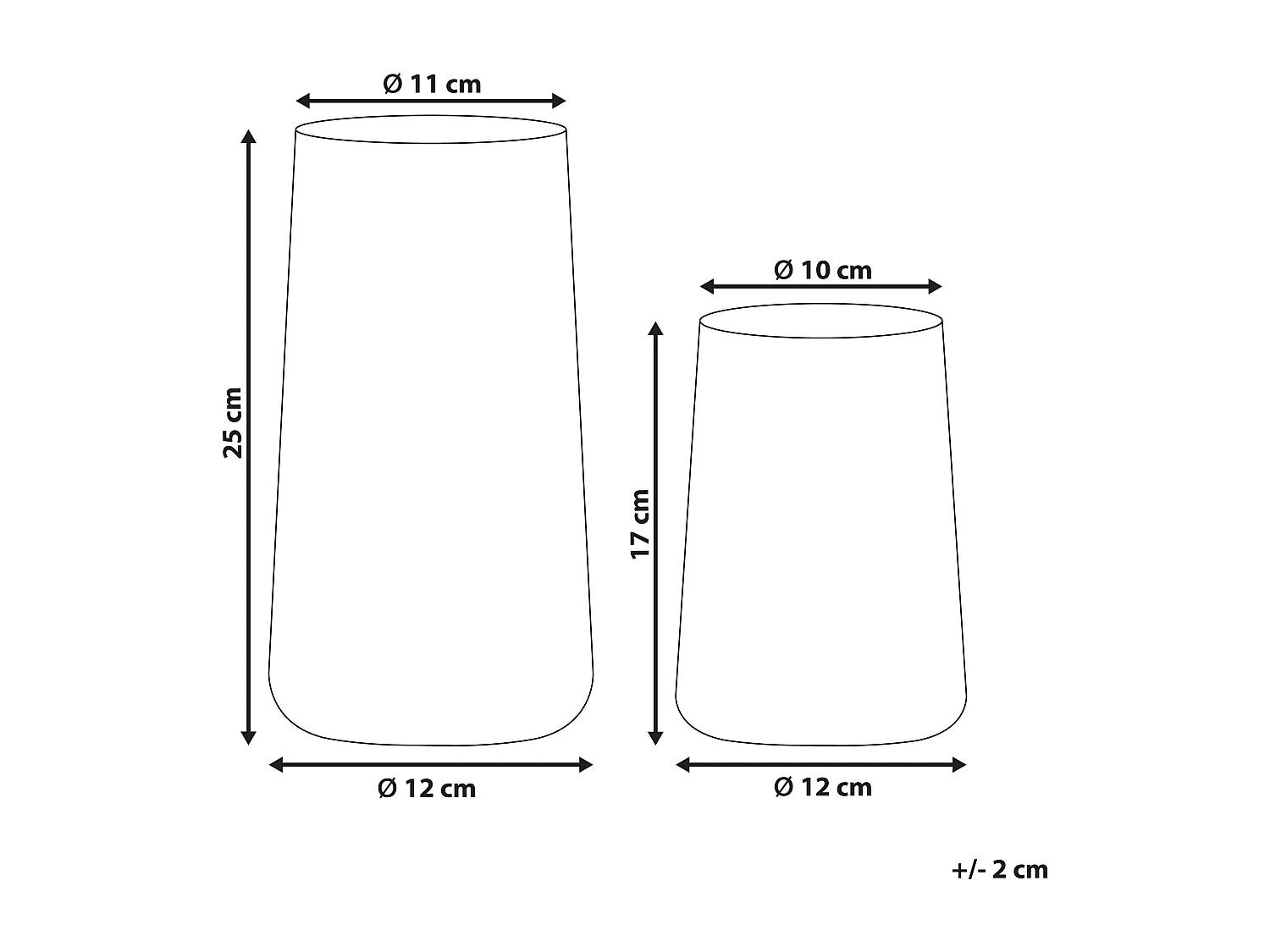 Decovaas KULCHE Glas 25/17 cm Transparant