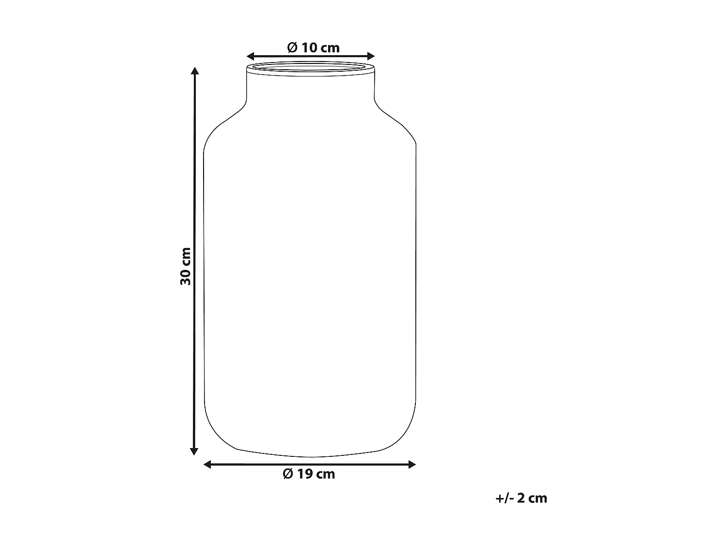 Dekovase DHOKLA Glas 30 cm Olivgrün