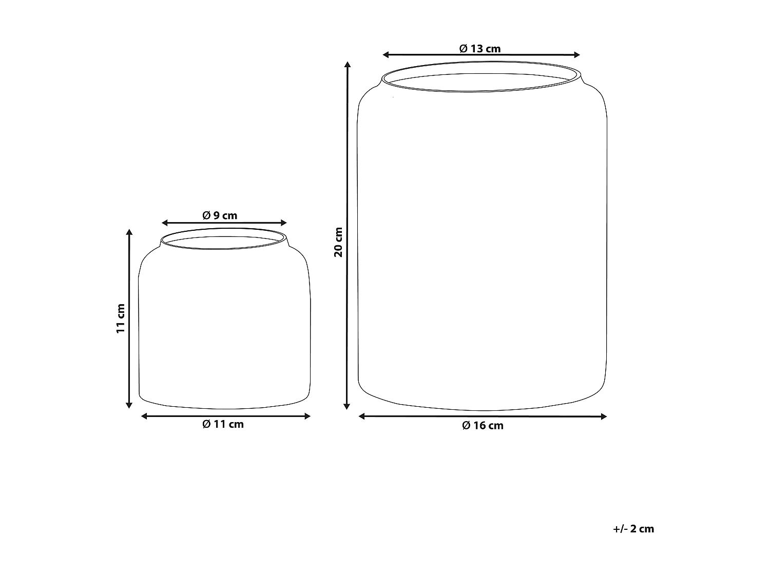 Set aus 2 dekorativen Vasen aus farbigem Glas 11 / 20 cm rosa Rasam