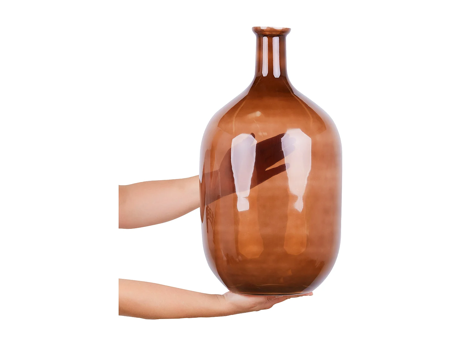 Vase décoratif DALCHINI Verre 51 cm Marron doré