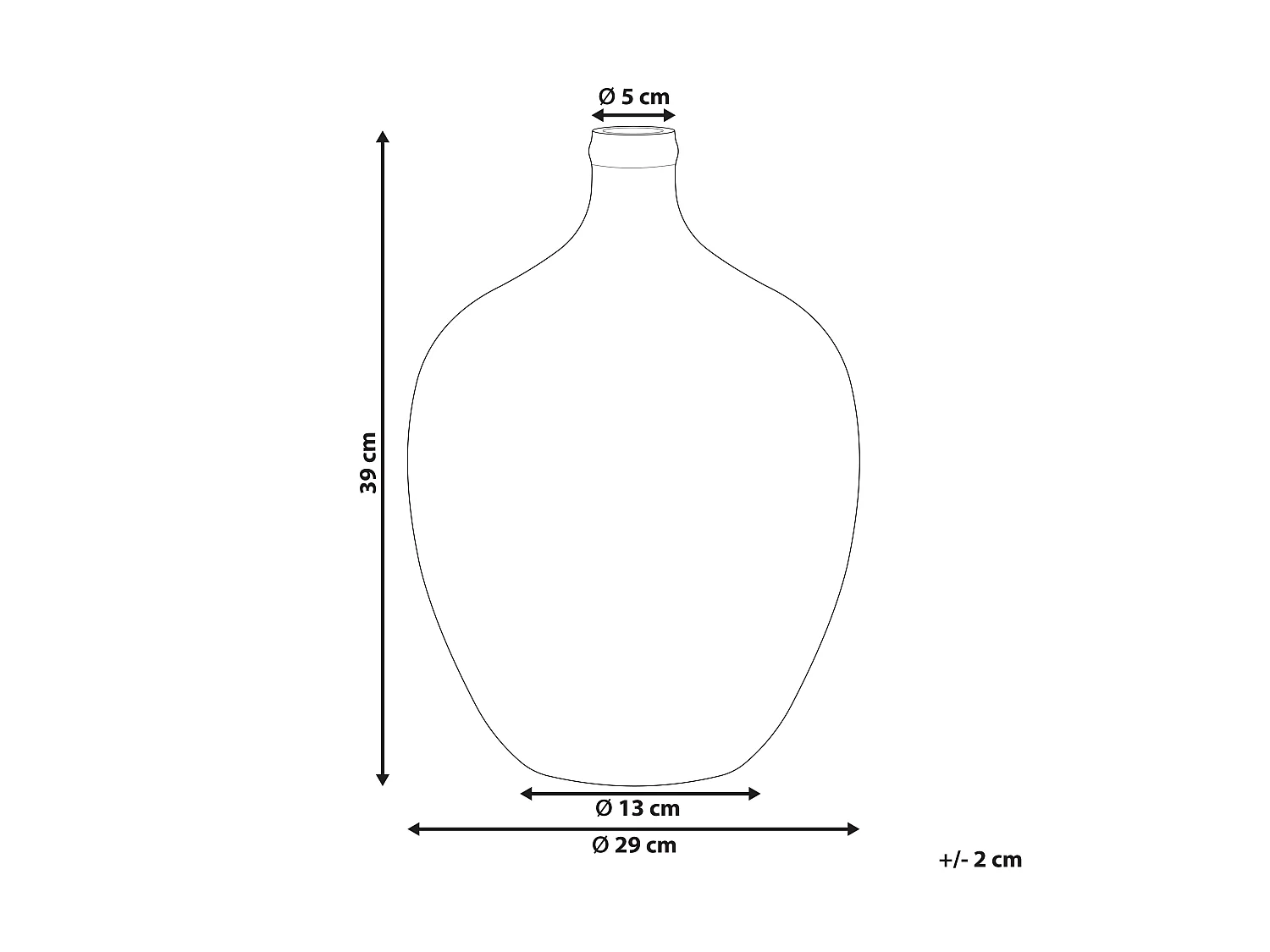 Vase à fleurs ROTI Verre 39 cm Rose