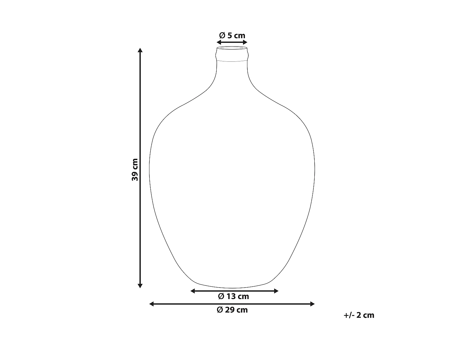 Vase à fleurs ROTI Verre 39 cm Rose