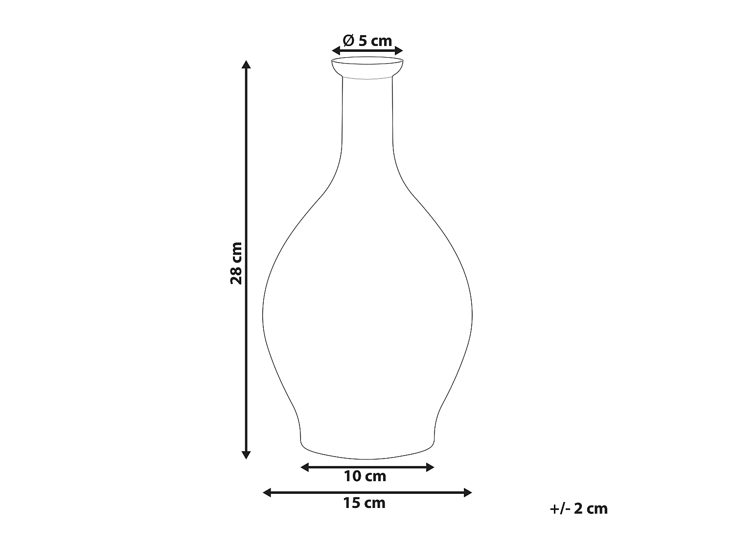 Dekovase PAKORA Glas 28 cm Hellblau