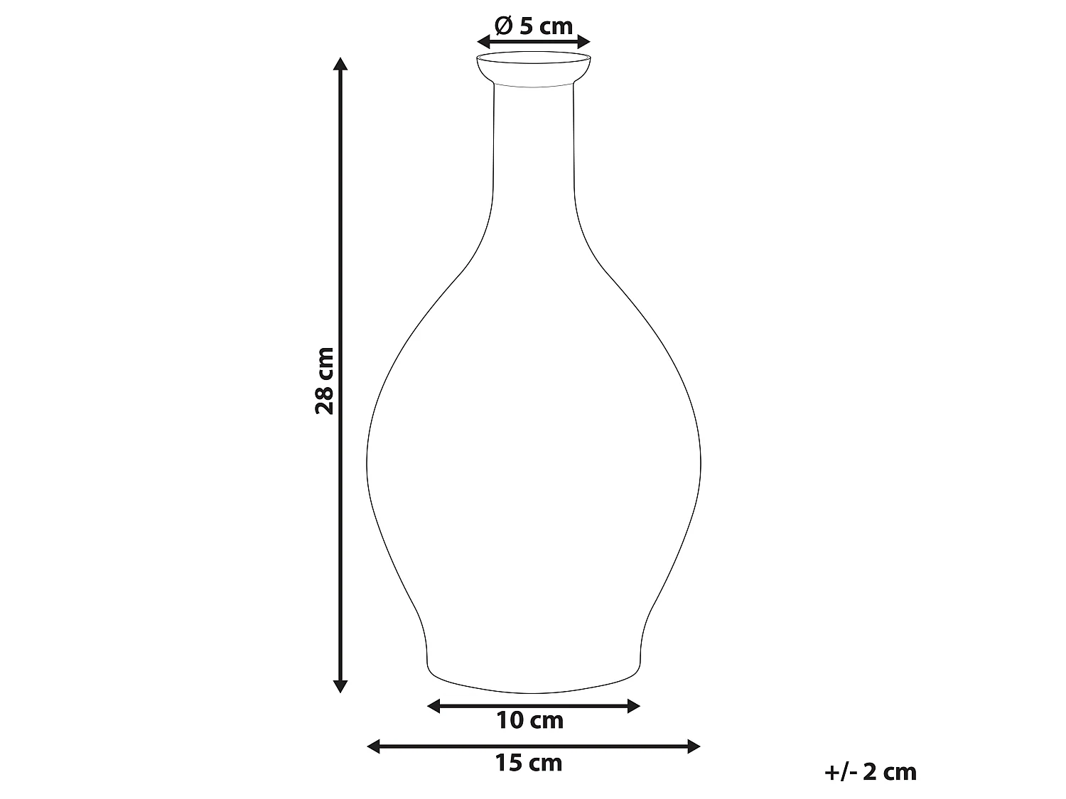 Decovaas PAKORA Glas 28 cm Lichtblauw