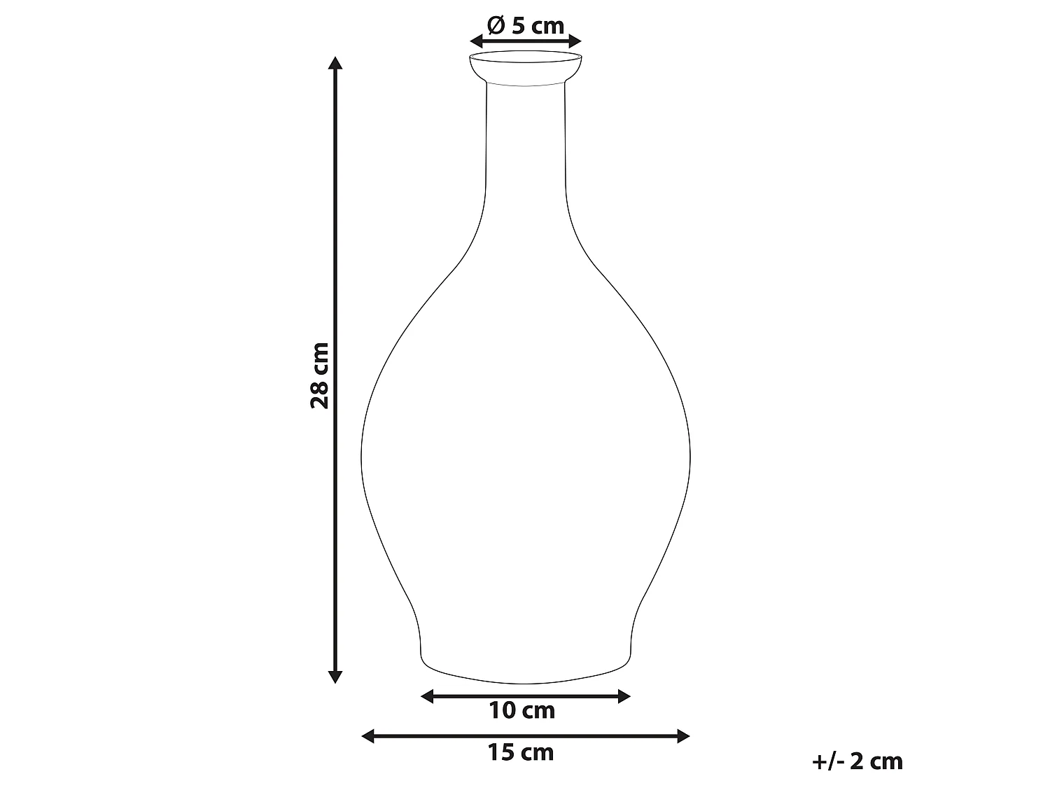 Dekovase PAKORA Glas 28 cm Hellblau