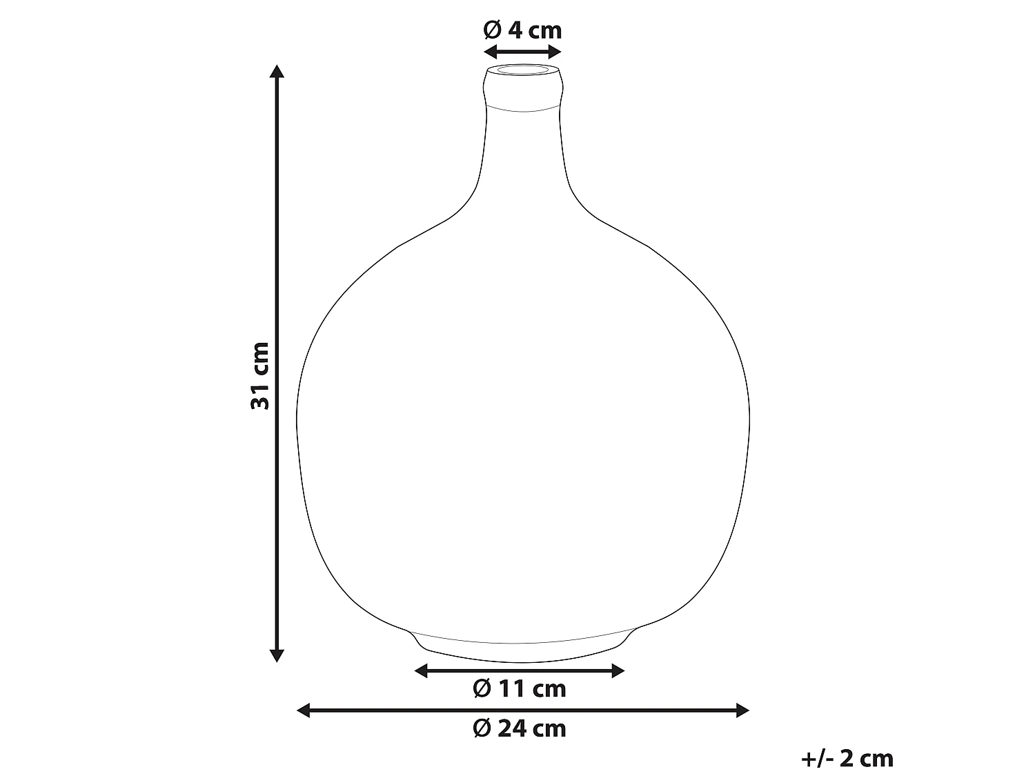 Vaso decorativo CHAPPATHI Vetro 31 cm Blu