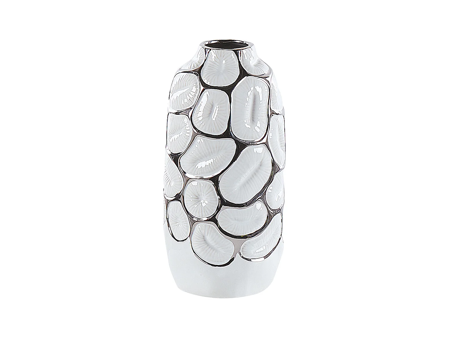 Vase décoratif CENABUM Grès 28 cm Blanc