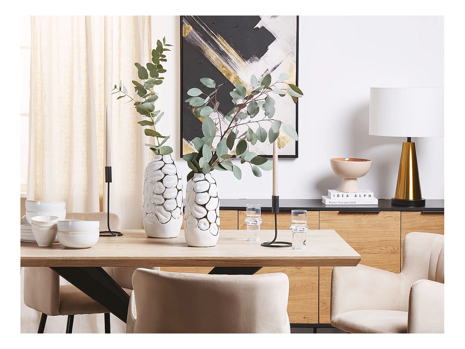 Decovaas CENABUM Steengoed 28 cm Wit