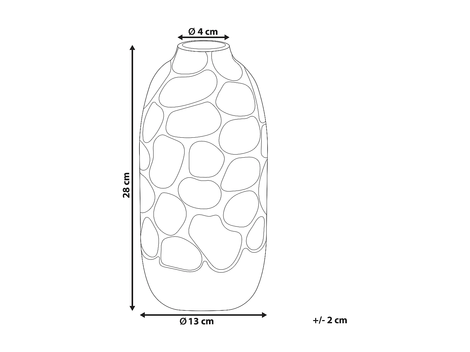 Vase décoratif CENABUM Grès 28 cm Blanc