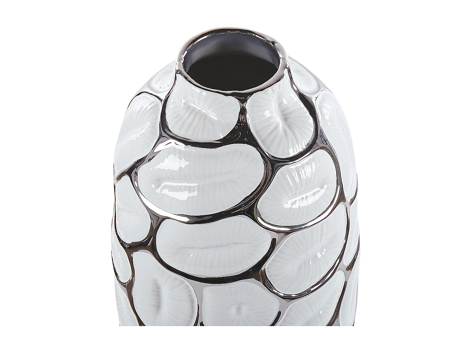 Vaso decorativo CENABUM Gres porcellanato 28 cm Bianco