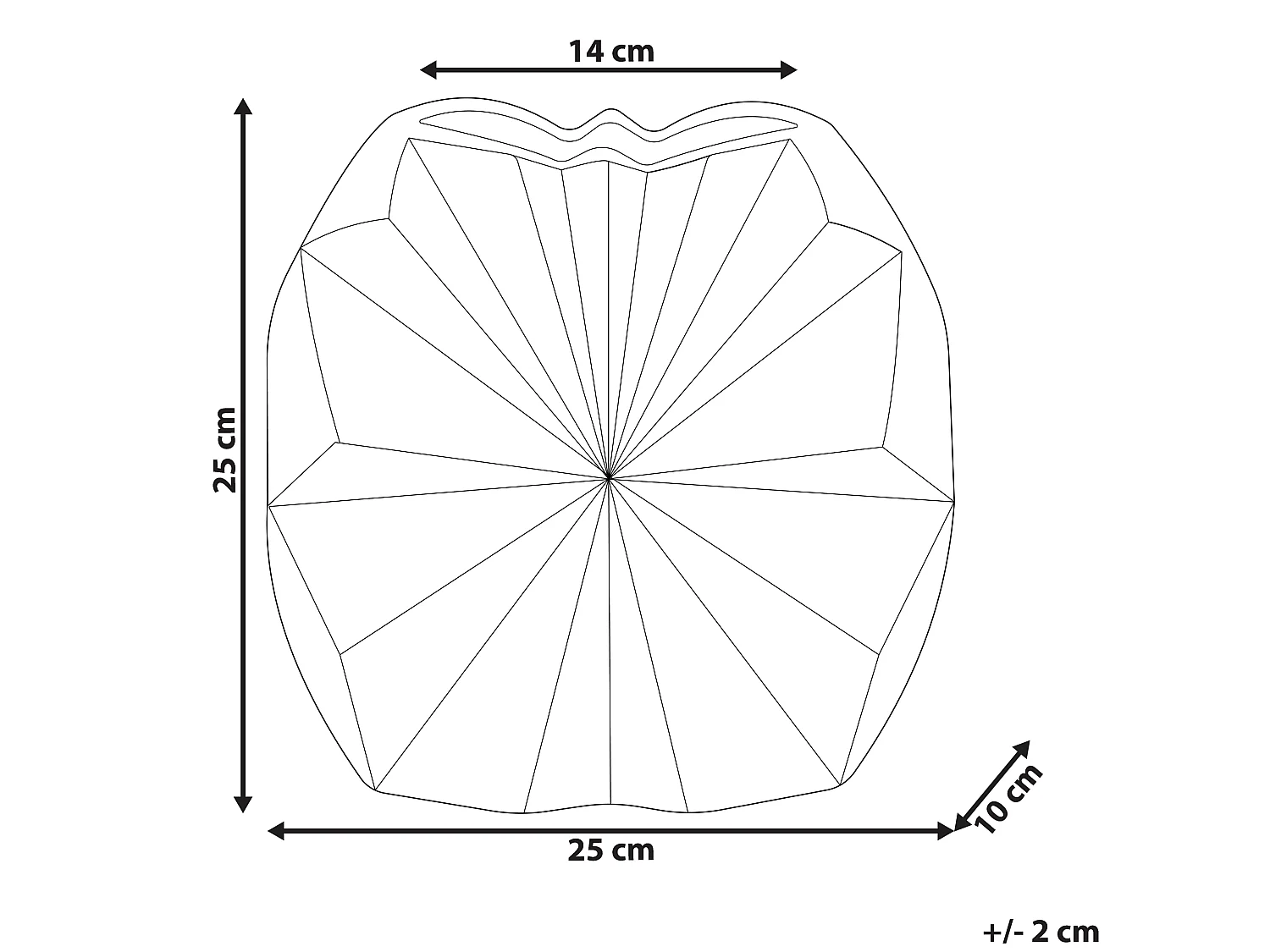 Vase décoratif AELIA Céramique 25 cm Doré