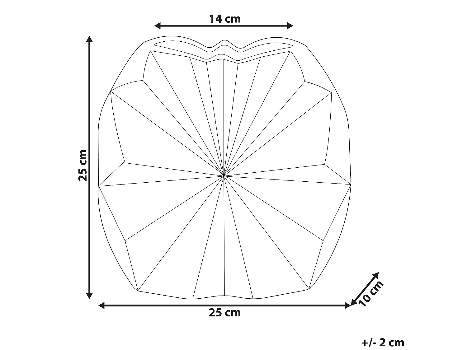 Wazon dekoracyjny AELIA Ceramika 25 cm Złoty