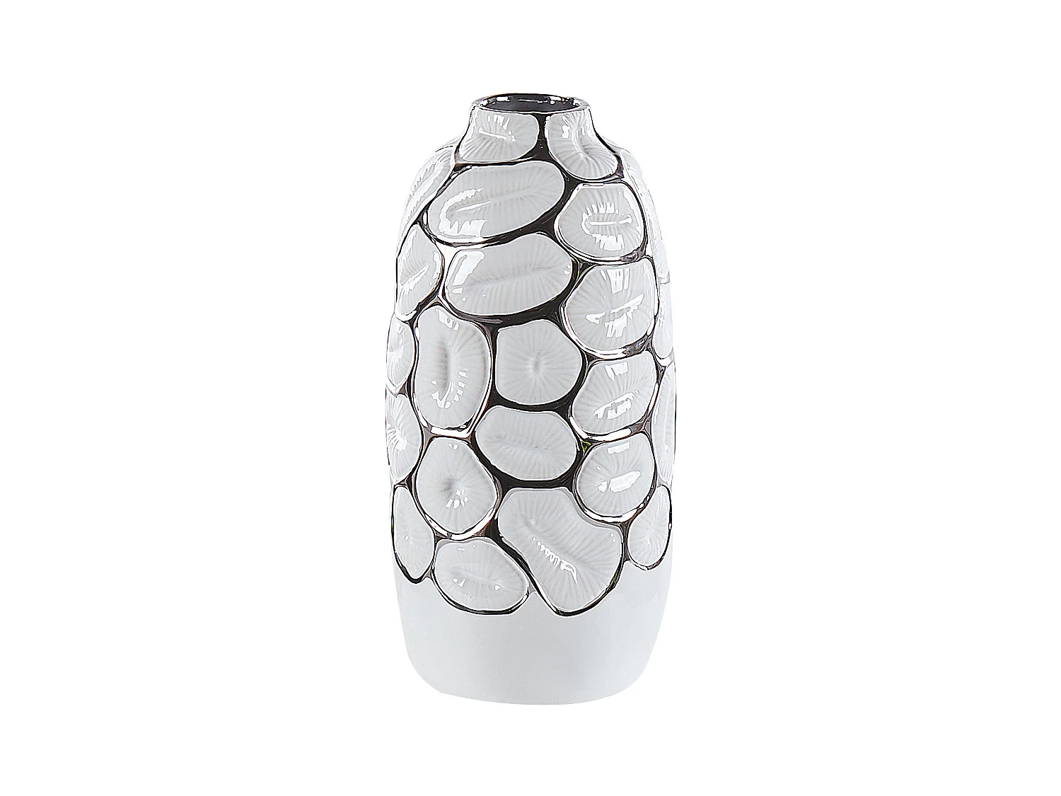 Vase décoratif CENABUM Grès 34 cm Blanc