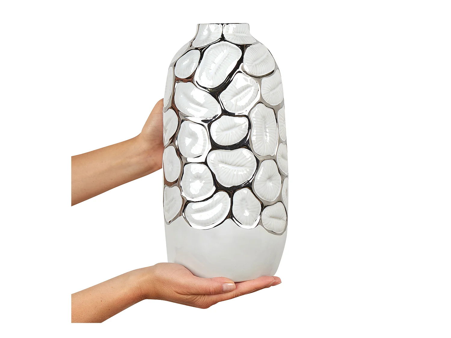 Decovaas CENABUM Steengoed 34 cm Wit