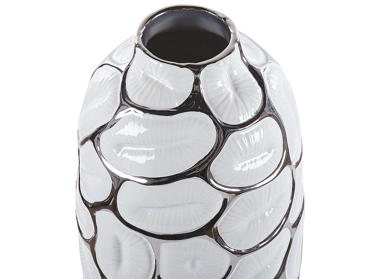 Vase décoratif CENABUM Grès 34 cm Blanc