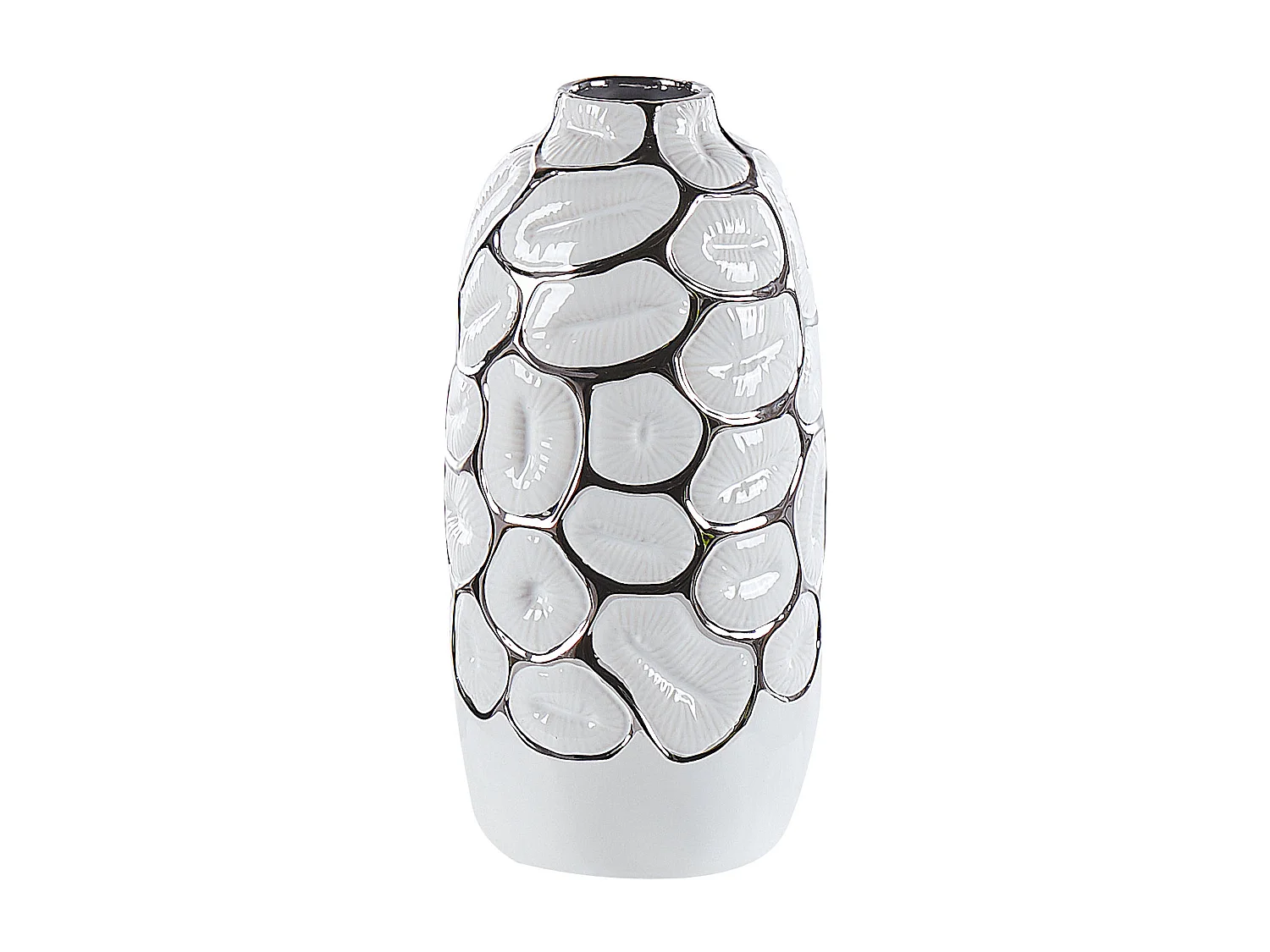 Vase décoratif CENABUM Grès 34 cm Blanc